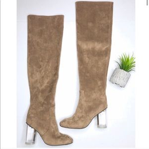 NWT Jeffrey Campbell Tan Over the Knee Boots